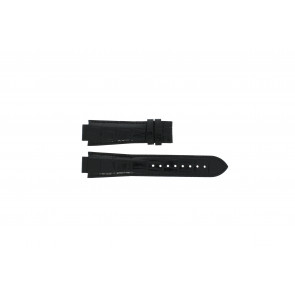 Tissot watch strap T601.521.13 - T610014537 / T60.1.521.52 Croco leather Black 18mm